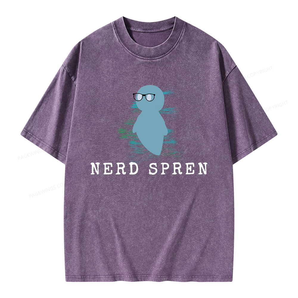 Pagewings Nerd Spren Unisex Washed T-shirt