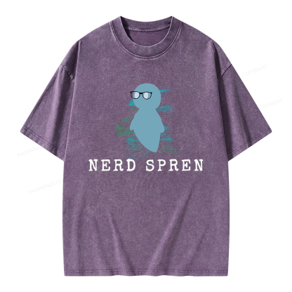 Pagewings Nerd Spren Unisex Washed T-shirt