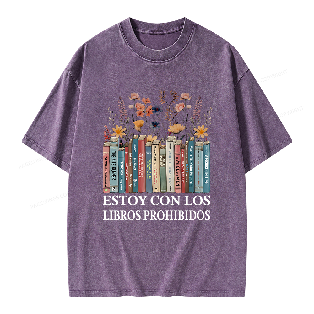 Pagewings I'm With The Banned Unisex Washed T-shirt