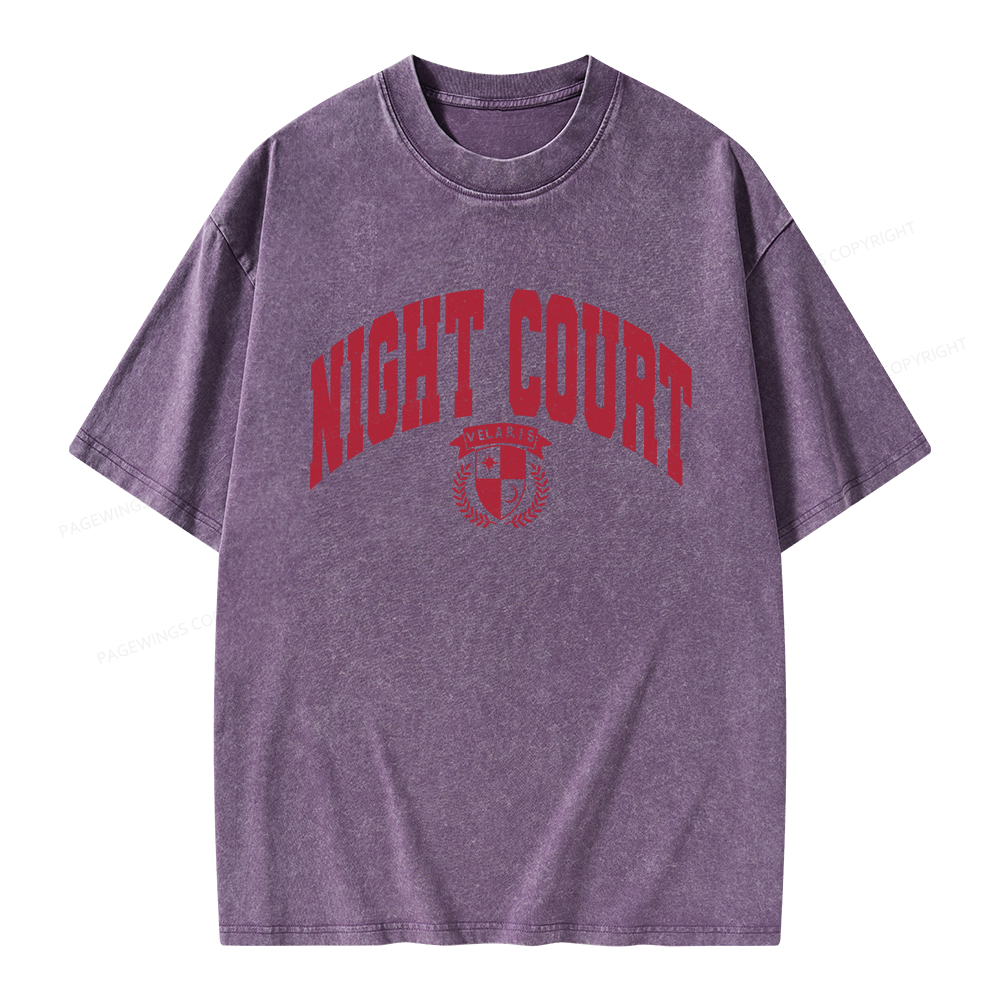 Pagewings The Night Court Unisex Washed T-shirt