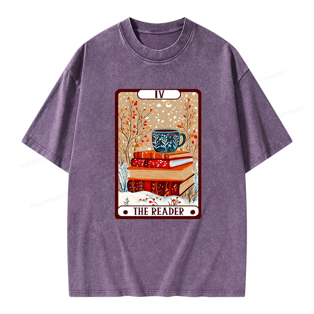 Pagewings The Reader  Unisex Washed T-shirt