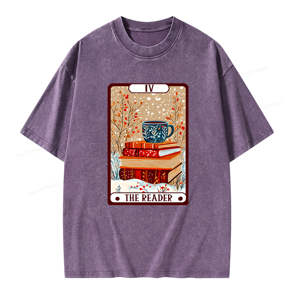 Pagewings The Reader Unisex Washed T-shirt