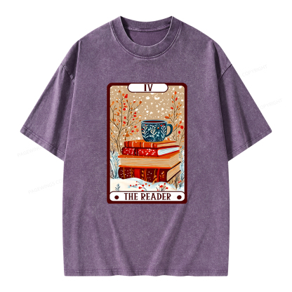 Pagewings The Reader  Unisex Washed T-shirt