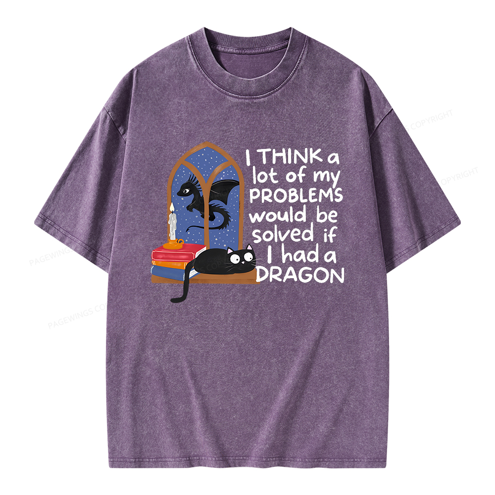 Pagewings If I Had A BookDragon Unisex Washed T-shirt