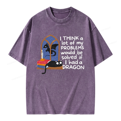 Pagewings If I Had A BookDragon Unisex Washed T-shirt