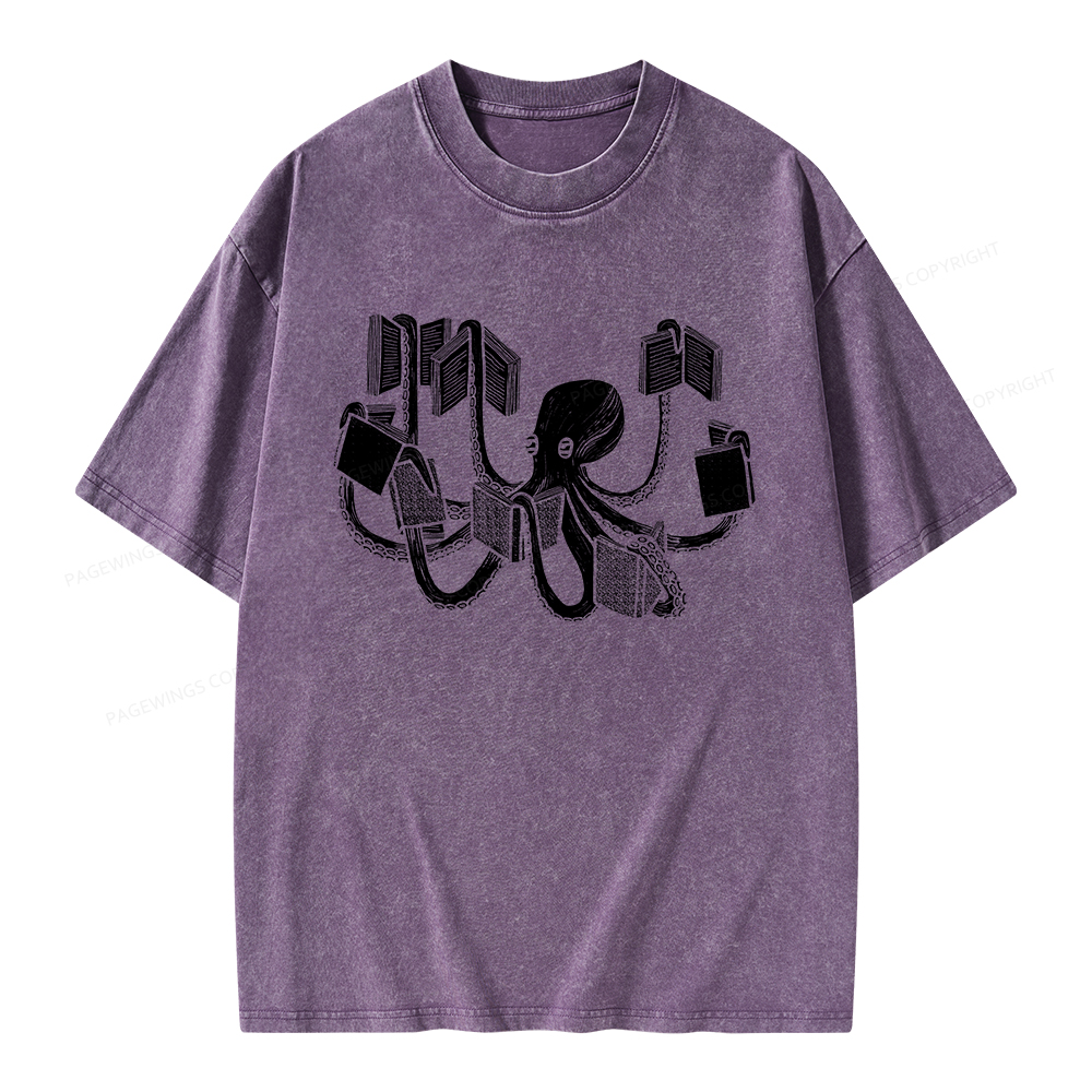 Pagewings Armed With Knowledge Unisex Washed T-shirt