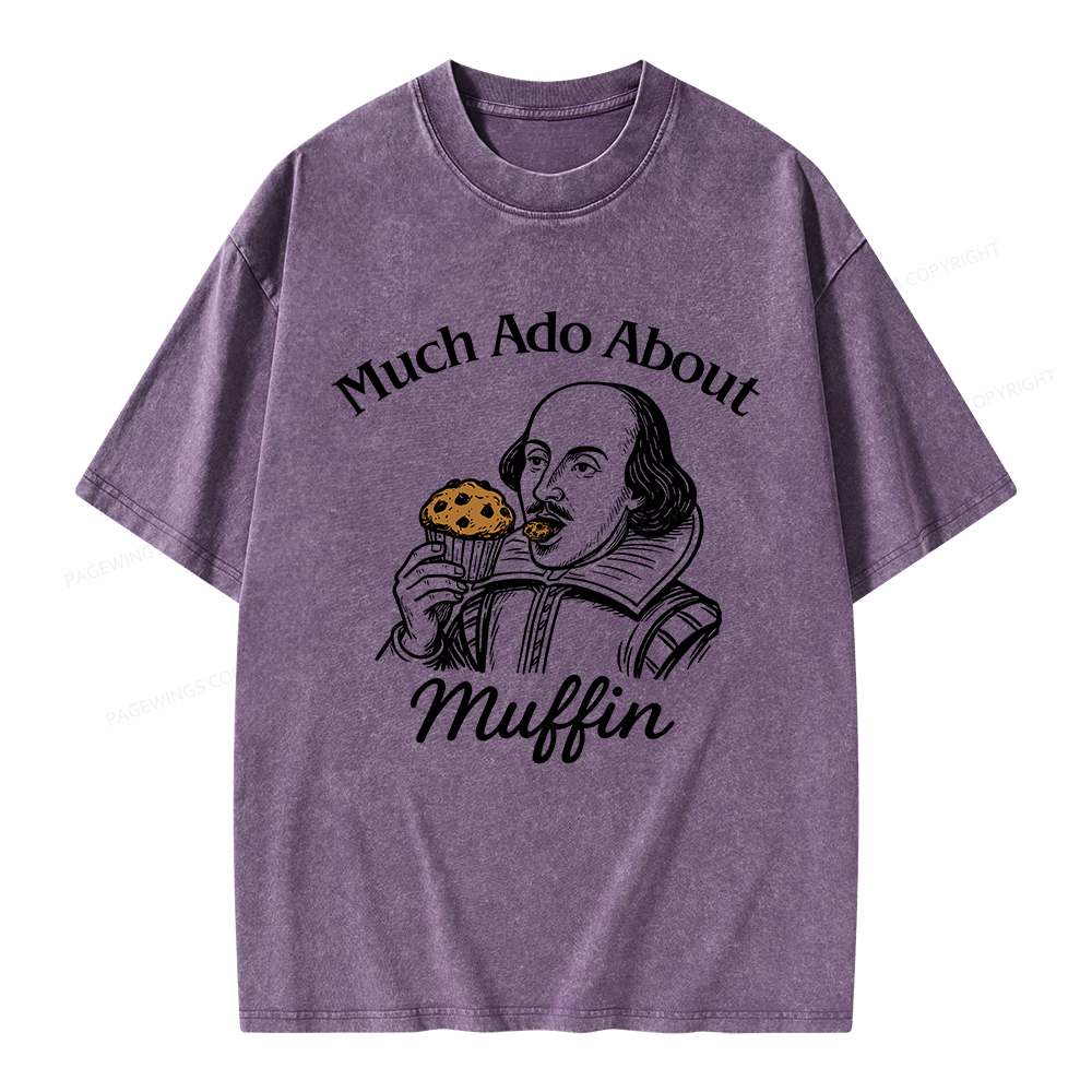 Pagewings Much Ado About Muffin Unisex Washed T-shirt