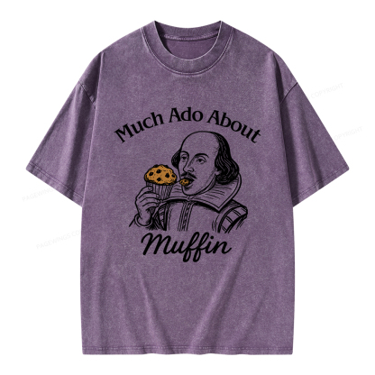 Pagewings Much Ado About Muffin Unisex Washed T-shirt