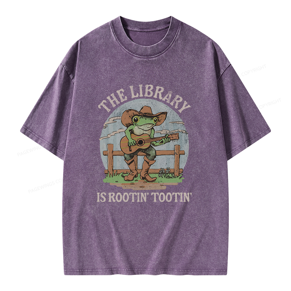 Pagewings The Library is Rootin’ Tootin Unisex Washed T-shirt