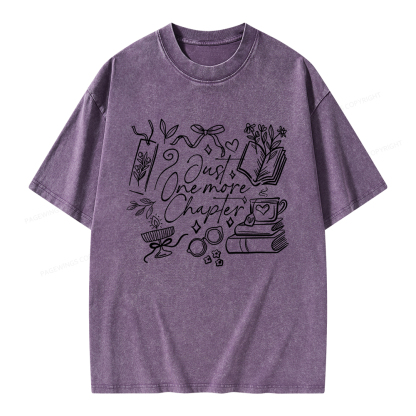 Pagewings Just one more chapter Unisex Washed T-shirt