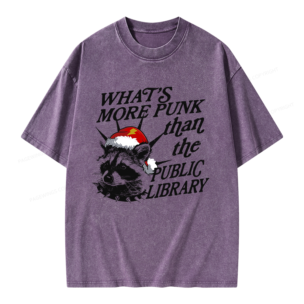 Pagewings What’s More Punk Than The Public Library Unisex Washed T-shirt