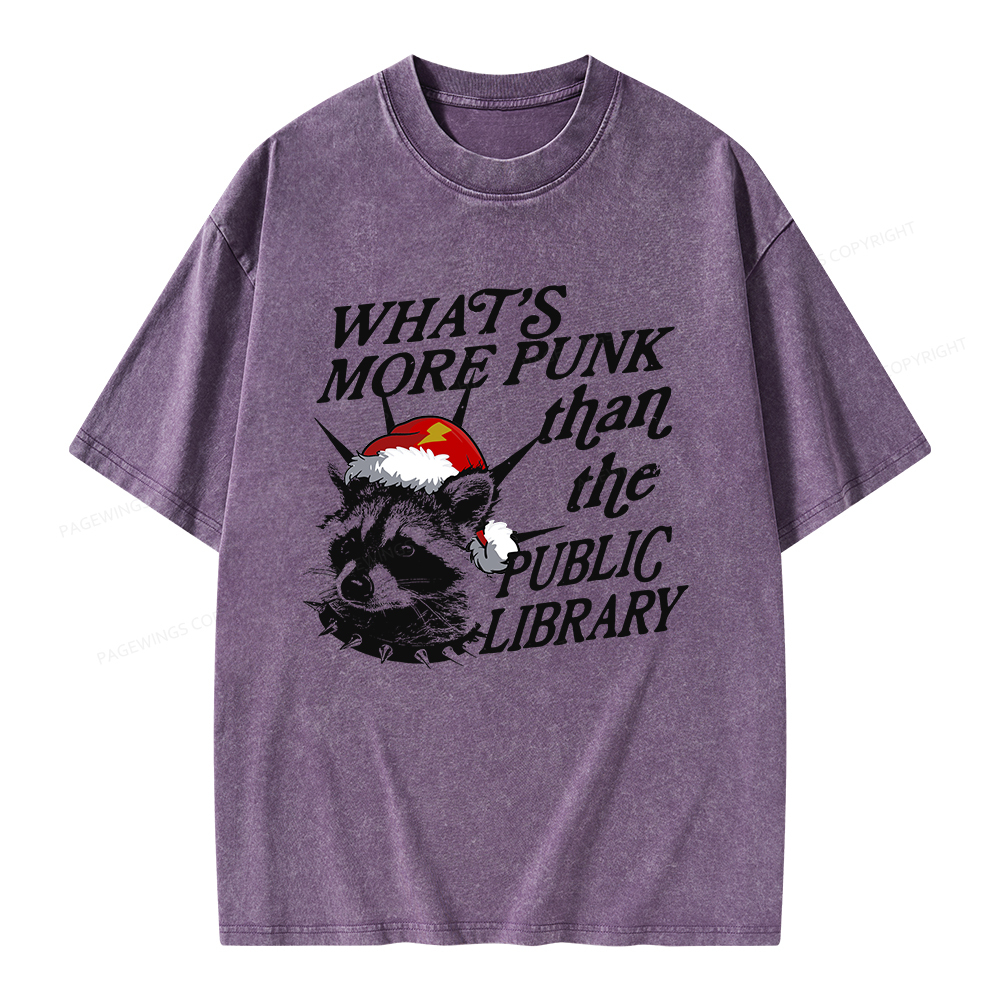 Pagewings What’s More Punk Than The Public Library Unisex Washed T-shirt
