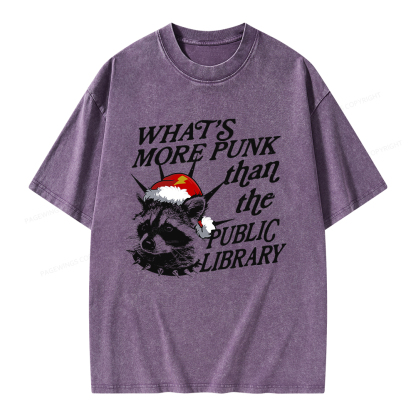 Pagewings What’s More Punk Than The Public Library Unisex Washed T-shirt