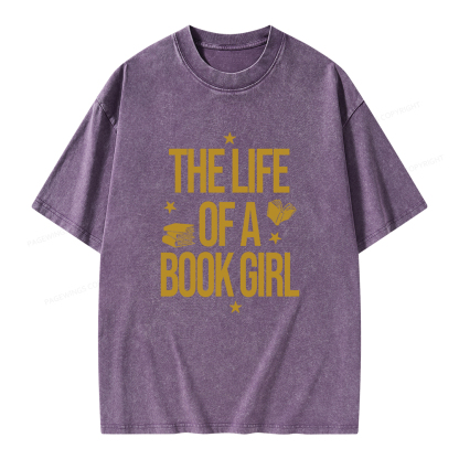 Pagewings The Life of a Book Girl Unisex Washed T-shirt