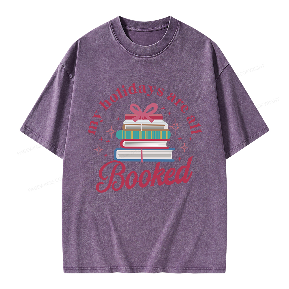 Pagewings My Holidays Are Booked Unisex Washed T-shirt