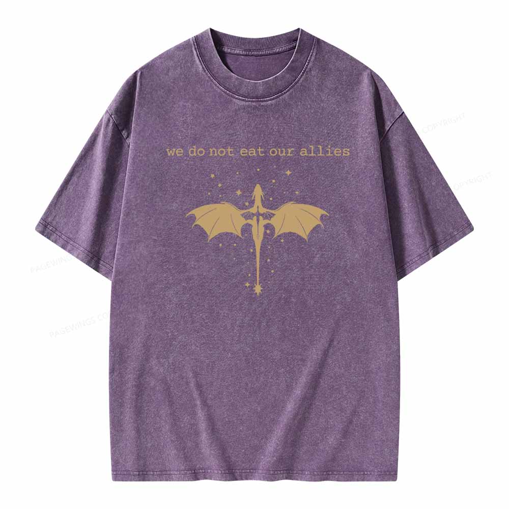 Pagewings We Do Not Eat Our Allies Unisex Washed T-shirt