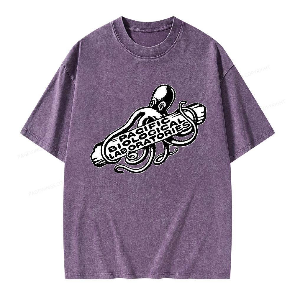 Pagewings Pacific Biological Laboratories Unisex Washed T-shirt