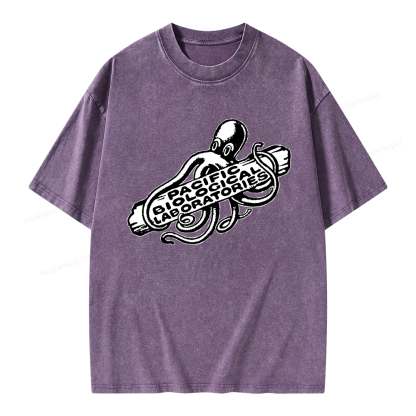 Pagewings Pacific Biological Laboratories Unisex Washed T-shirt