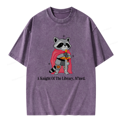 Pagewings A Knight Of The Library M’lord Unisex Washed T-shirt