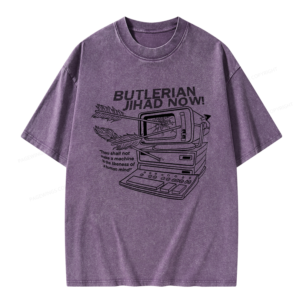 Pagewings Butlerian Jihad Now Unisex Washed T-shirt