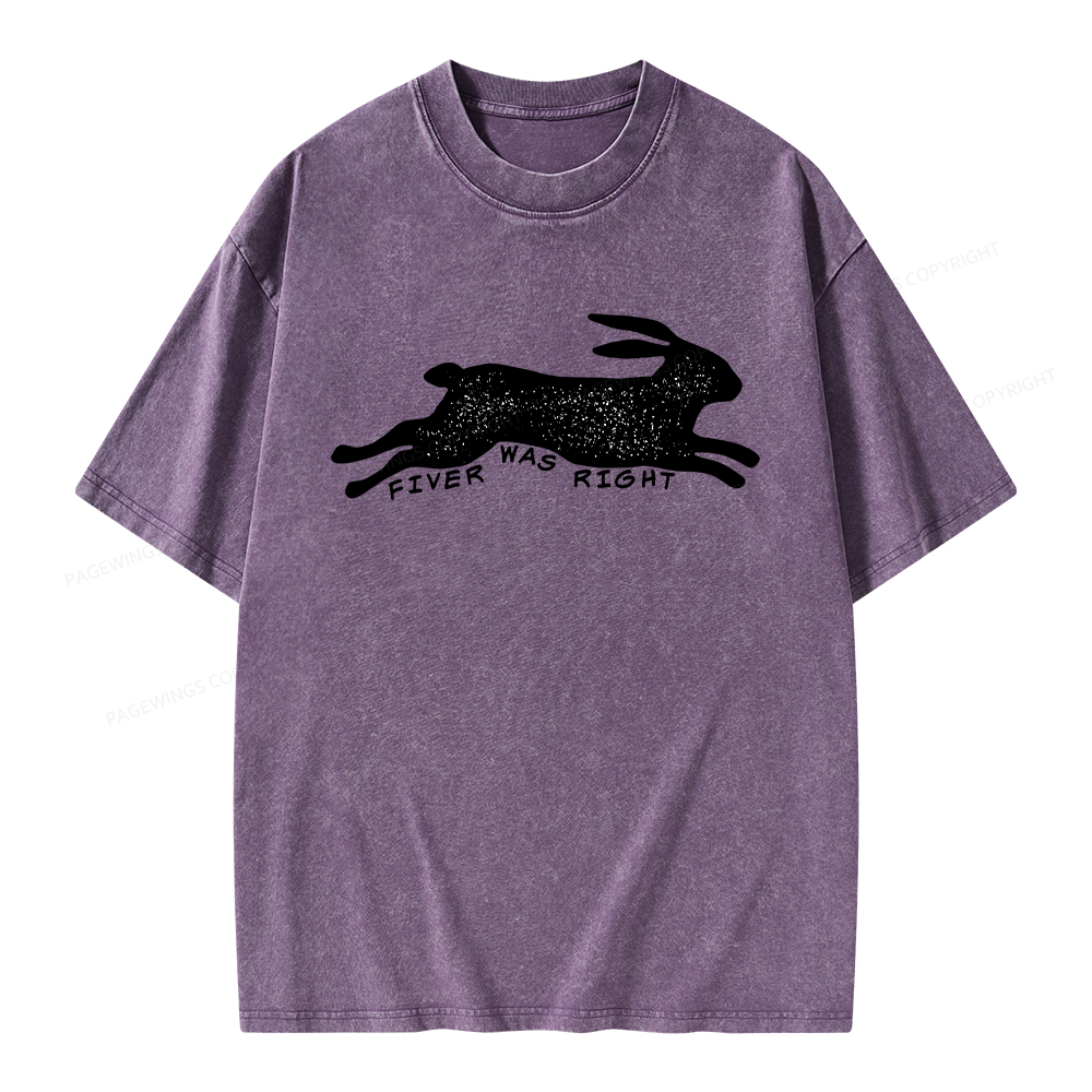 Pagewings Fiver Was Right Unisex Washed T-shirt