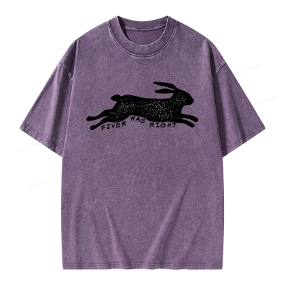 Pagewings Fiver Was Right Unisex Washed T-shirt