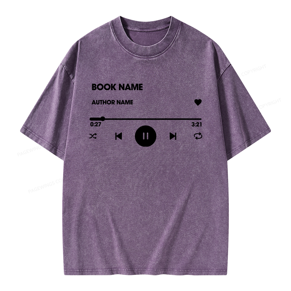 Pagewings Personalized Book Name Unisex Washed T-shirt