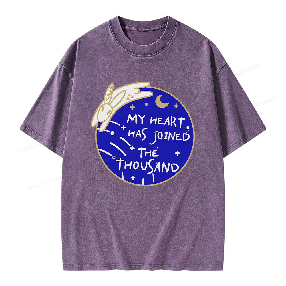 Pagewings My Heart Has Joined The Thousand Unisex Washed T-shirt