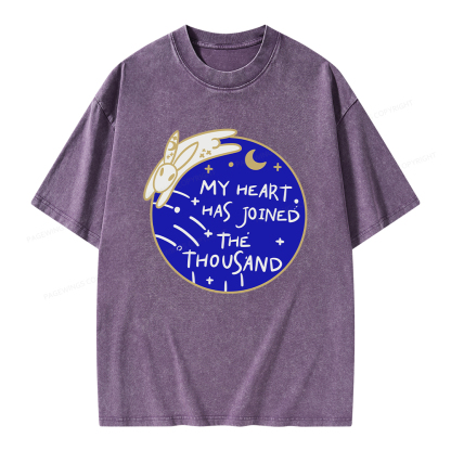 Pagewings My Heart Has Joined The Thousand Unisex Washed T-shirt