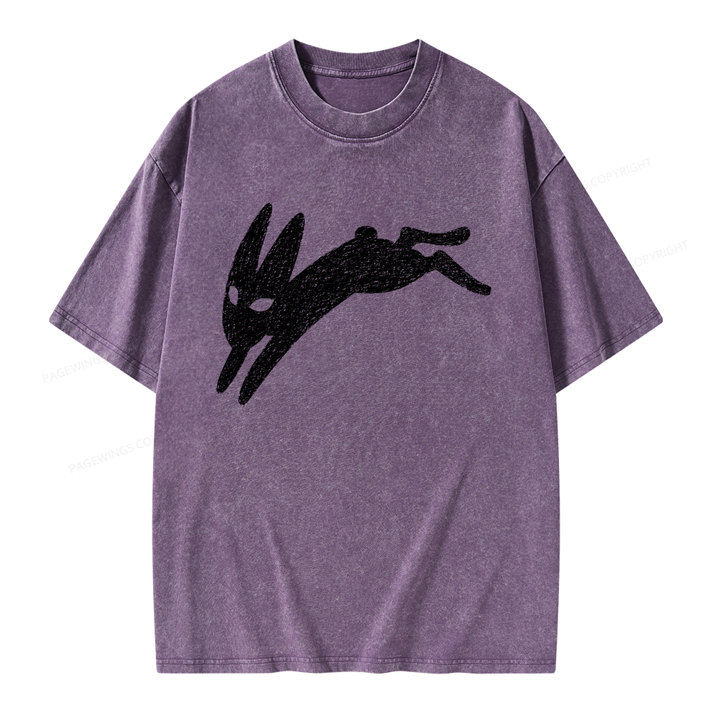 Pagewings Death Bunny Unisex Washed T-shirt