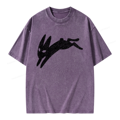Pagewings Death Bunny Unisex Washed T-shirt