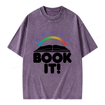 Pagewings Book It Unisex Washed T-shirt