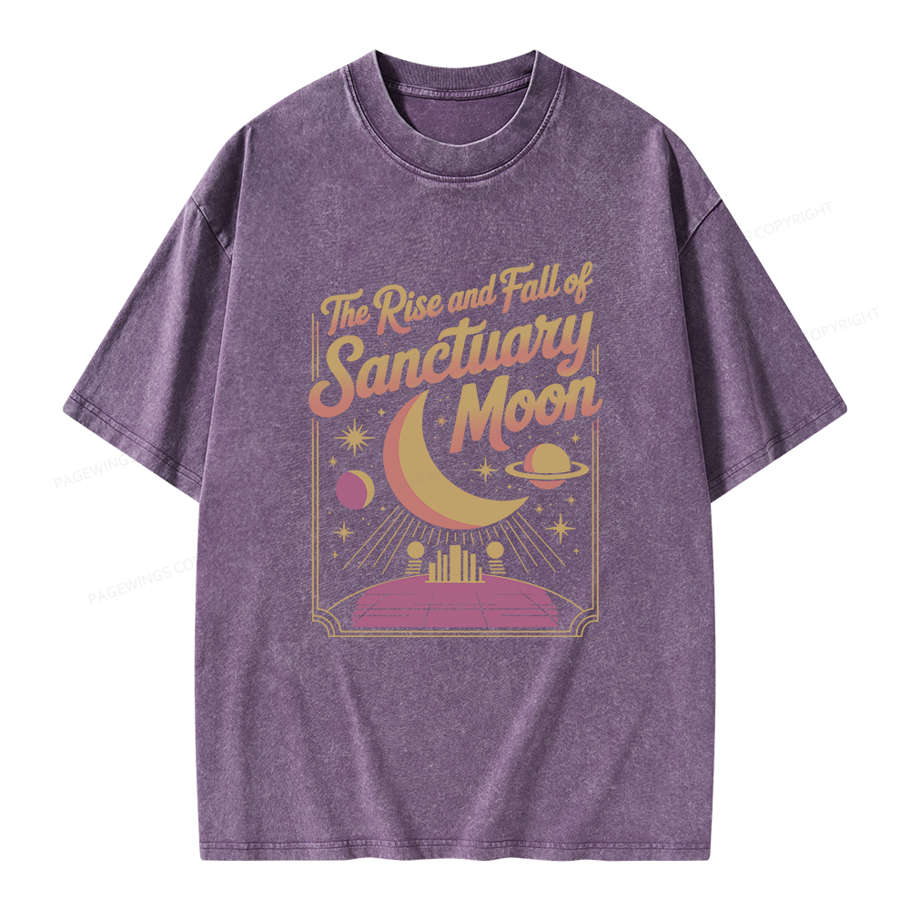 Pagewings Sanctuary Moon Unisex Washed T-shirt