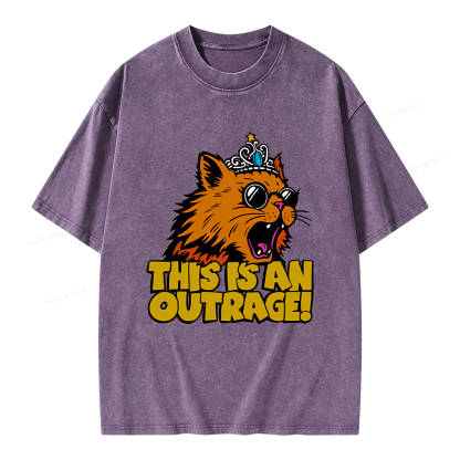 Pagewings This is an Outrage Unisex Washed T-shirt