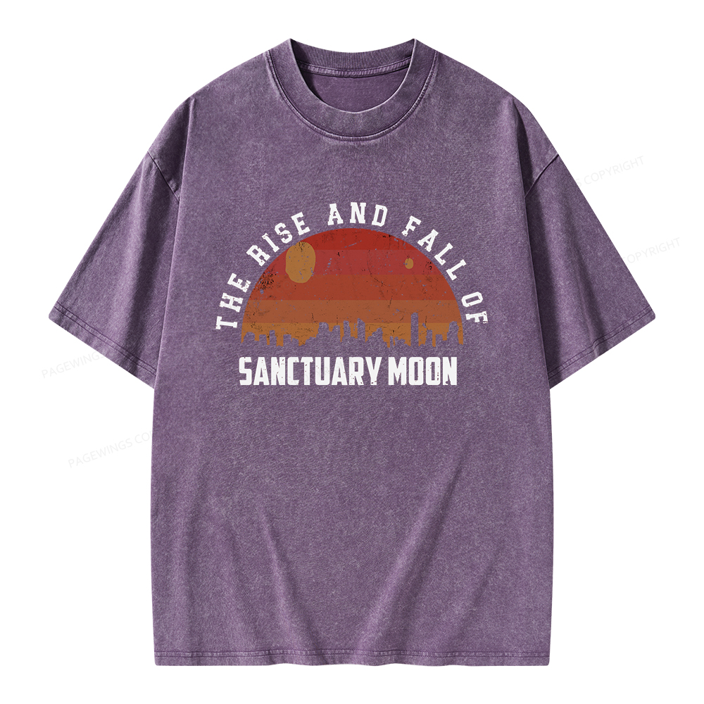 Pagewings Sanctuary Moon Vintage Unisex Washed T-shirt