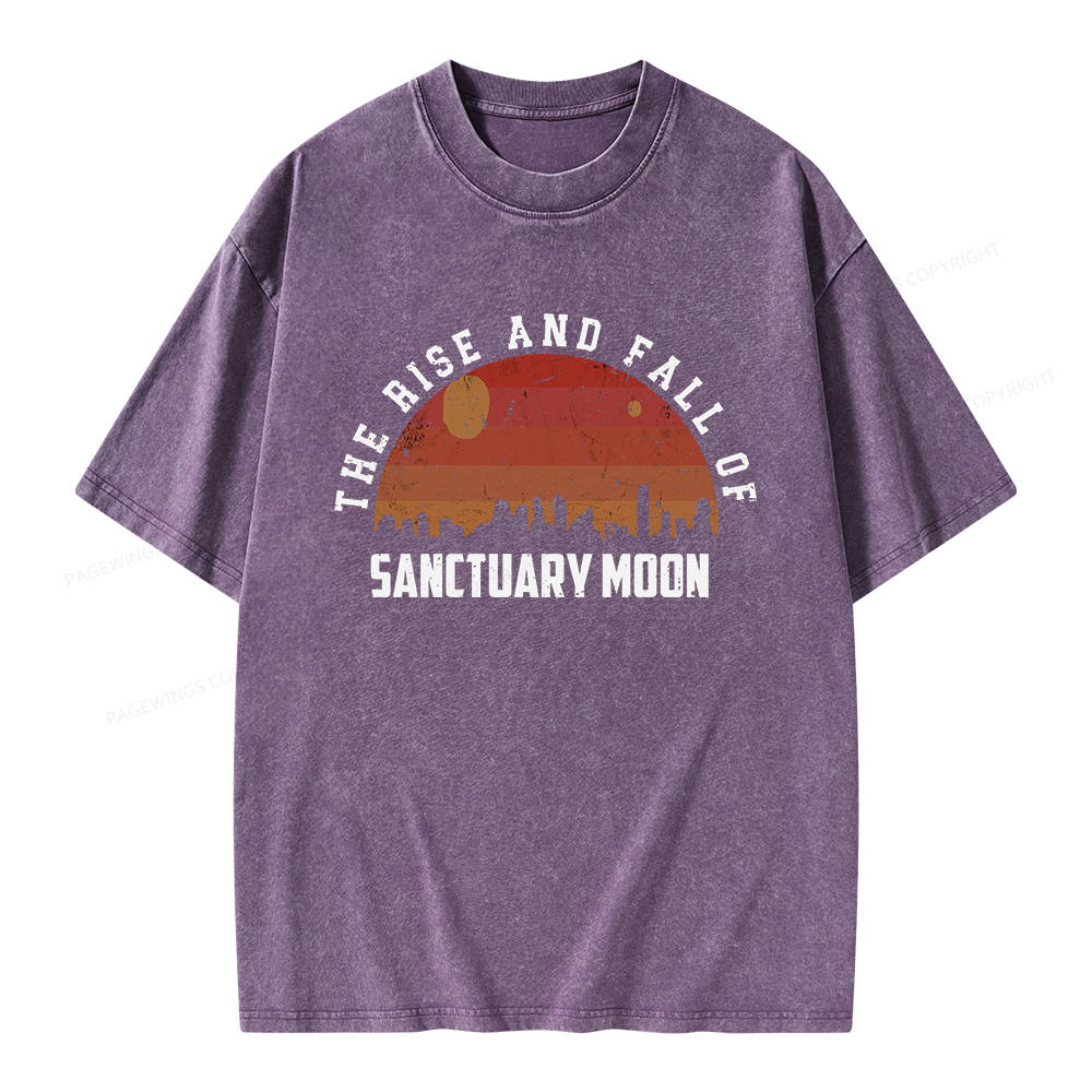 Pagewings Sanctuary Moon Vintage Unisex Washed T-shirt
