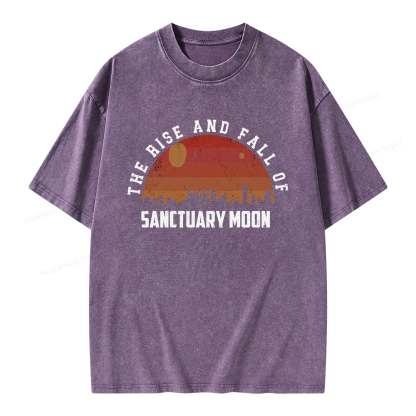 Pagewings Sanctuary Moon Vintage Unisex Washed T-shirt