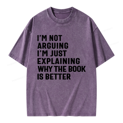 Pagewings Why The Book Is Better Unisex Washed T-shirt