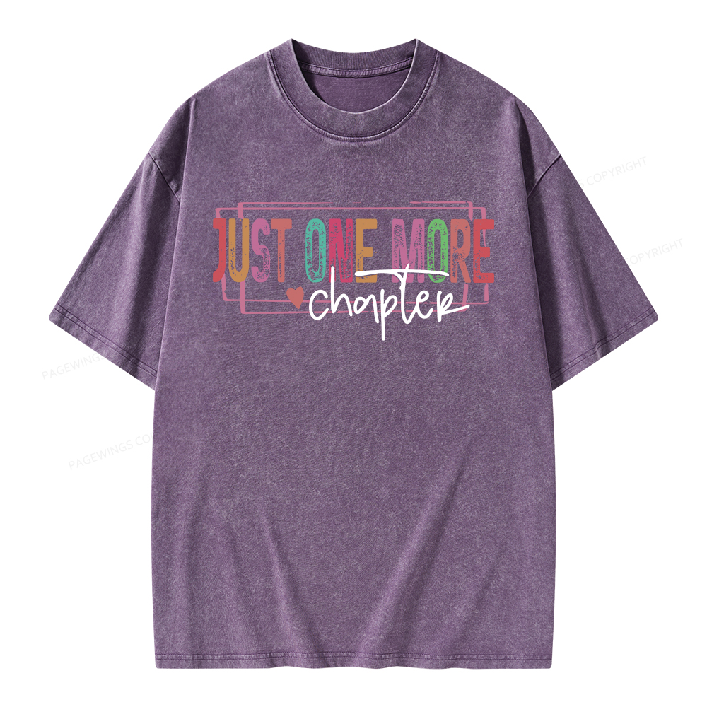 Pagewings Just One More Chapter Unisex Washed T-shirt