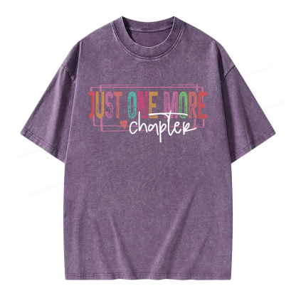 Pagewings Just One More Chapter Unisex Washed T-shirt