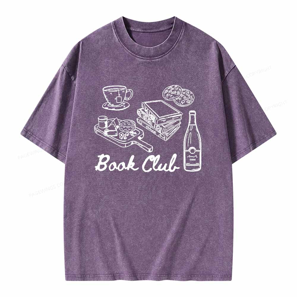 Pagewings Book Club Shirt Unisex Washed T-shirt