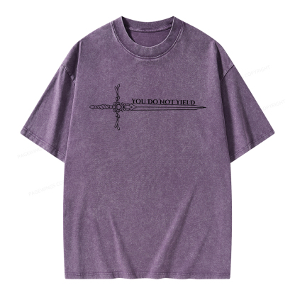 Pagewings You Do Not Yield Unisex Washed T-shirt