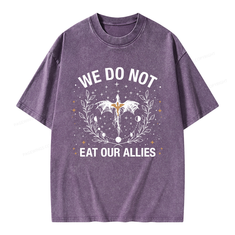 Pagewings We Do Not Eat Our Allies Unisex Washed T-shirt