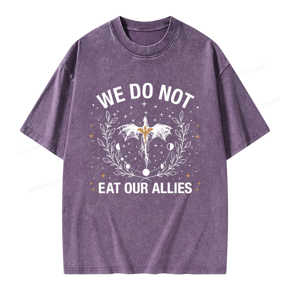 Pagewings We Do Not Eat Our Allies Unisex Washed T-shirt