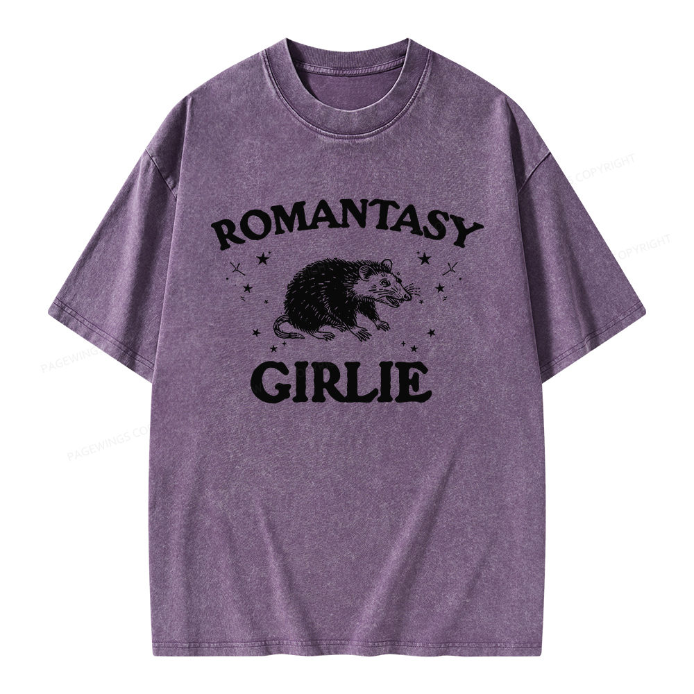 Pagewings Romantasy Girlie Unisex Washed T-shirt