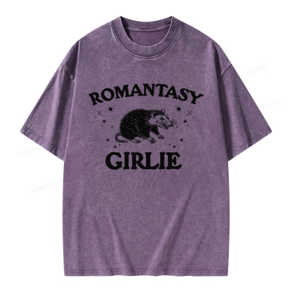 Pagewings Romantasy Girlie Unisex Washed T-shirt
