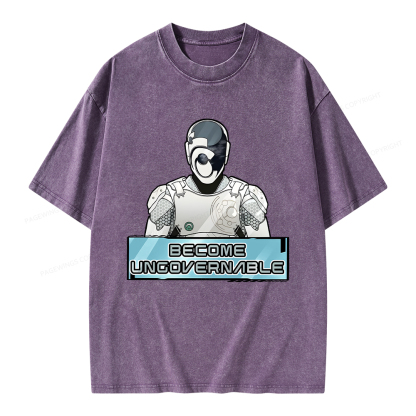 Pagewings Become Ungovernable Unisex Washed T-shirt