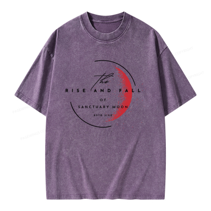 Pagewings The Rise and Fall of Sanctuary Moon Unisex Washed T-shirt