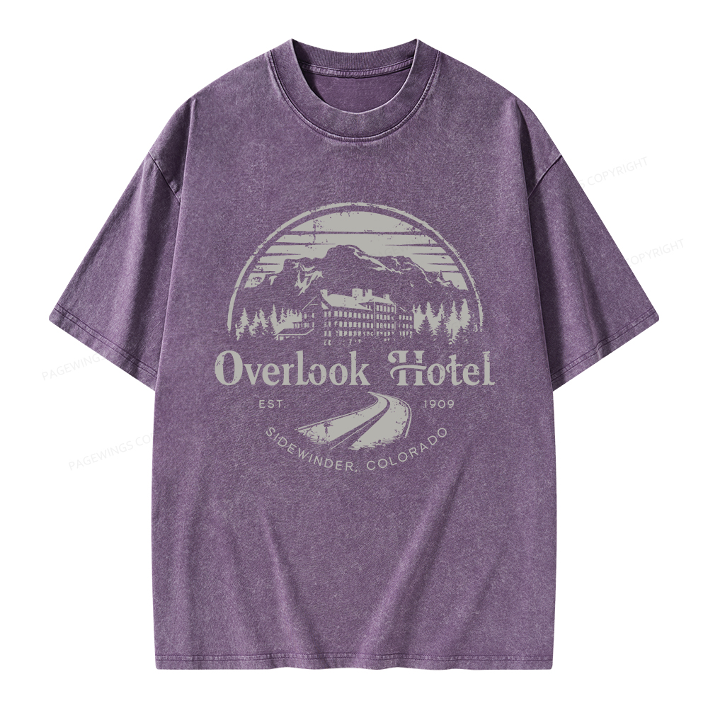 Pagewings Overlook Hotel  Unisex Washed T-shirt