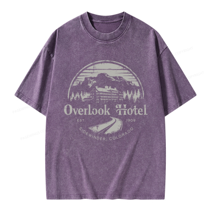 Pagewings Overlook Hotel  Unisex Washed T-shirt